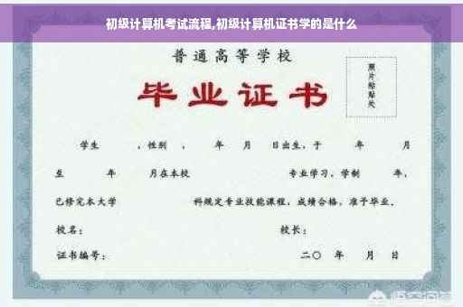 初级计算机考试流程,初级计算机证书学的是什么