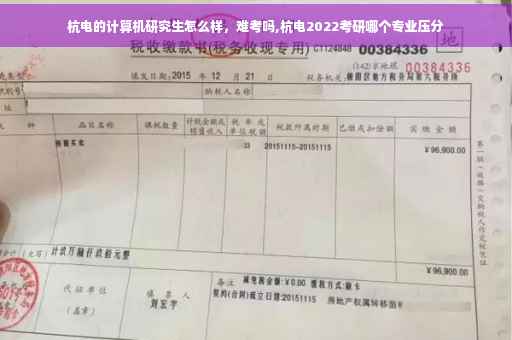杭电的计算机研究生怎么样，难考吗,杭电2022考研哪个专业压分