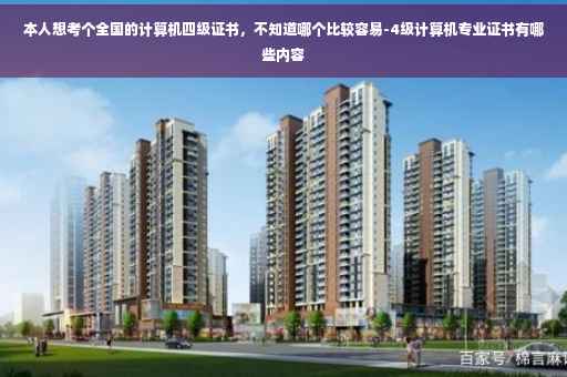 本人想考个全国的计算机四级证书，不知道哪个比较容易-4级计算机专业证书有哪些内容