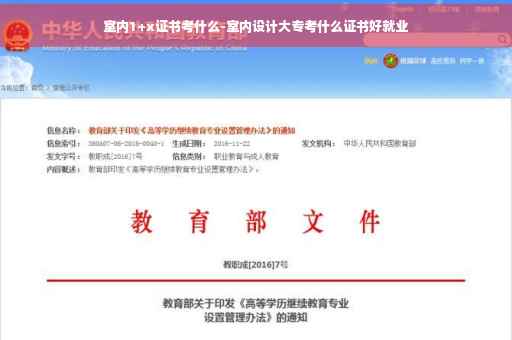 室内1+x证书考什么-室内设计大专考什么证书好就业