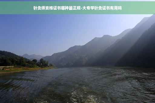 针灸师资格证书哪种最正规-大专学针灸证书有用吗
