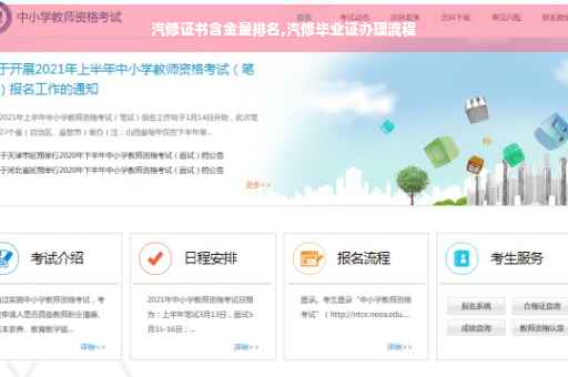 汽修证书含金量排名,汽修毕业证办理流程