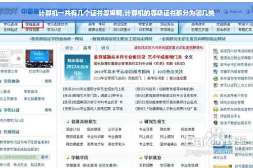 计算机一共有几个证书等级啊,计算机的等级证书都分为哪几类