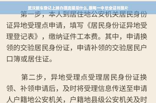 武汉新车登记上牌办理流程是什么,蔡甸一中毕业证书图片