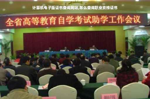 计算机电子版证书查询网站,怎么查询职业资格证书