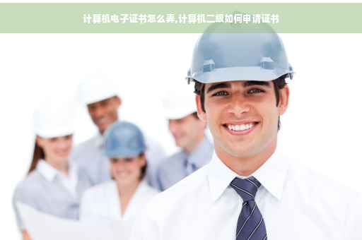 计算机电子证书怎么弄,计算机二级如何申请证书