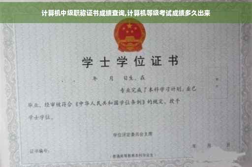 计算机中级职称证书成绩查询,计算机等级考试成绩多久出来 计算机中级职称证书成绩查询,计算机等级考试成绩多久出来