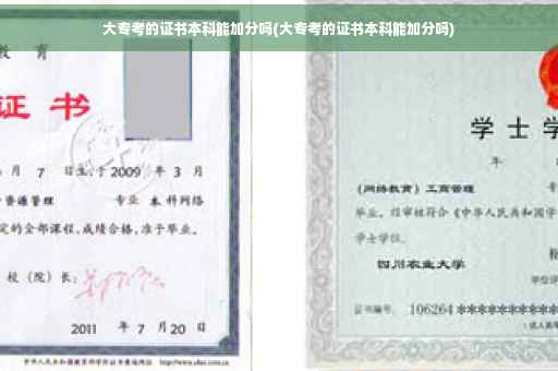 大专考的证书本科能加分吗(大专考的证书本科能加分吗)