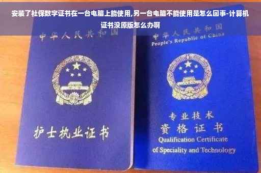安装了社保数字证书在一台电脑上能使用,另一台电脑不能使用是怎么回事-计算机证书没原版怎么办啊