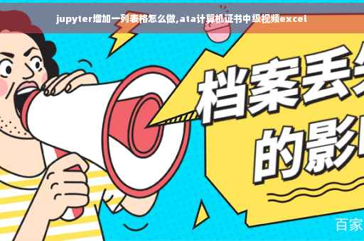 jupyter增加一列表格怎么做,ata计算机证书中级视频excel