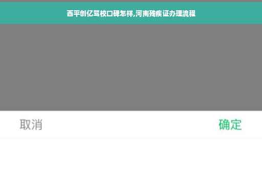 西平创亿驾校口碑怎样,河南残疾证办理流程