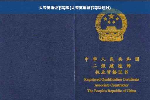 大专英语证书等级(大专英语证书等级划分)