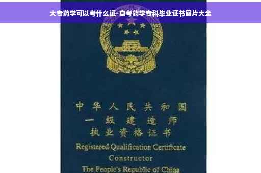 大专药学可以考什么证-自考药学专科毕业证书图片大全