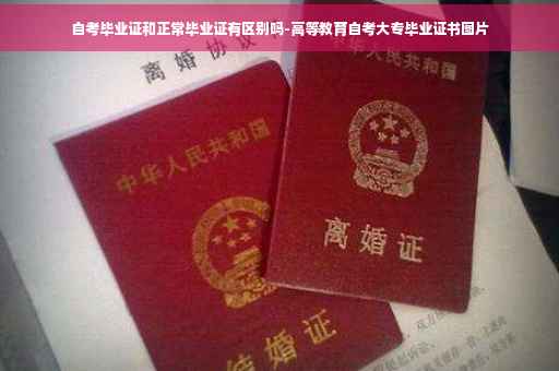 自考毕业证和正常毕业证有区别吗-高等教育自考大专毕业证书图片 自考毕业证和正常毕业证有区别吗-高等教育自考大专毕业证书图片