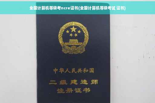 全国计算机等级考ncre证书(全国计算机等级考试 证书)