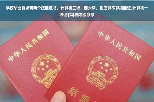 学校毕业要求有两个技能证书，计算机二级，四六级，到底算不算技能证,计算机一级证书补贴怎么领取