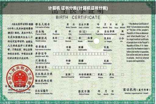 计算机 证书分类(计算机证书分类)