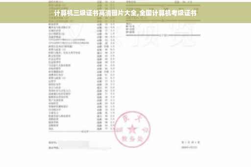 计算机三级证书高清图片大全,全国计算机考级证书