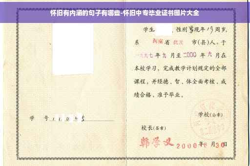 怀旧有内涵的句子有哪些-怀旧中专毕业证书图片大全 怀旧有内涵的句子有哪些-怀旧中专毕业证书图片大全