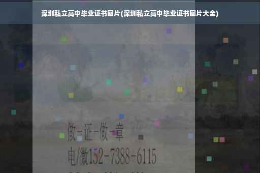 深圳私立高中毕业证书图片(深圳私立高中毕业证书图片大全)