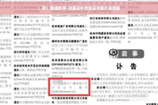氵和讠组成的字-浒浦高中毕业证书图片高清版