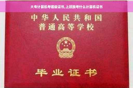 大专计算机考哪些证书,上班族考什么计算机证书