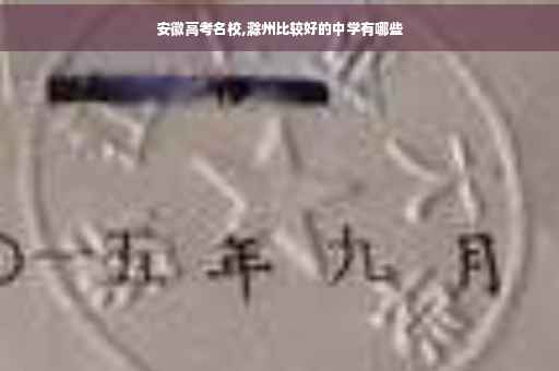安徽高考名校,滁州比较好的中学有哪些