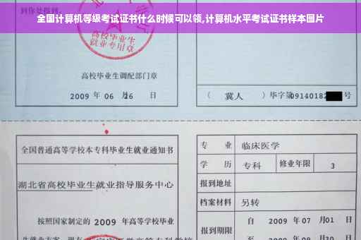 全国计算机等级考试证书什么时候可以领,计算机水平考试证书样本图片