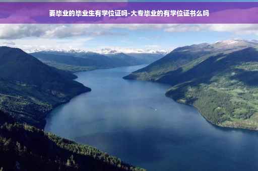 要毕业的毕业生有学位证吗-大专毕业的有学位证书么吗