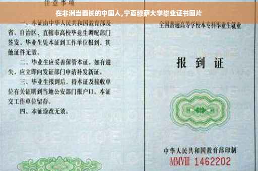 在非洲当酋长的中国人,宁夏穆萨大学毕业证书图片 在非洲当酋长的中国人,宁夏穆萨大学毕业证书图片