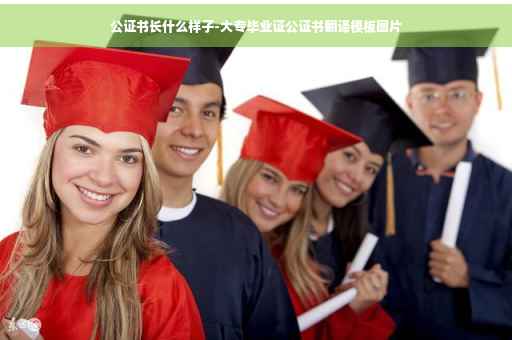公证书长什么样子-大专毕业证公证书翻译模板图片