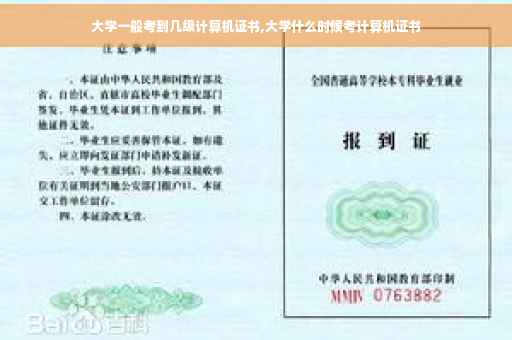 大学一般考到几级计算机证书,大学什么时候考计算机证书