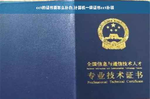 cct的证书要怎么补办,计算机一级证书cct补领