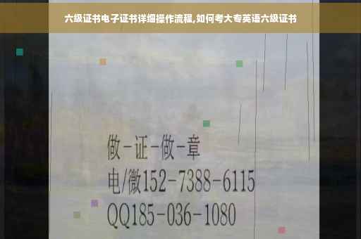 六级证书电子证书详细操作流程,如何考大专英语六级证书