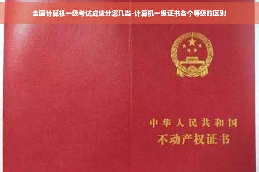 全国计算机一级考试成绩分哪几类-计算机一级证书各个等级的区别