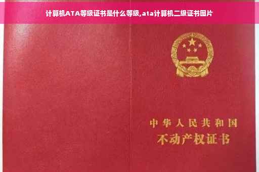 计算机ATA等级证书是什么等级,ata计算机二级证书图片