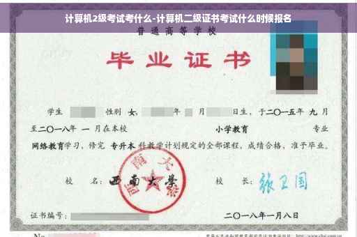 计算机2级考试考什么-计算机二级证书考试什么时候报名