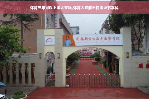 体育三年可以上考大专吗,体育大专能不能考证书本科