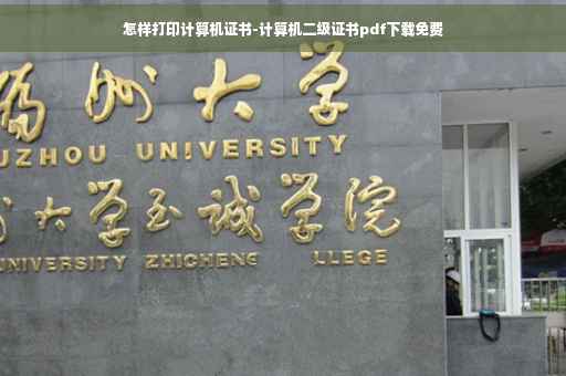 怎样打印计算机证书-计算机二级证书pdf下载免费