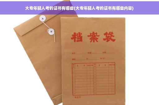 大专年轻人考的证书有哪些(大专年轻人考的证书有哪些内容)