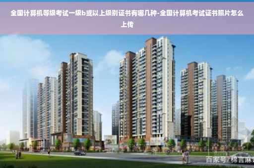 全国计算机等级考试一级b或以上级别证书有哪几种-全国计算机考试证书照片怎么上传
