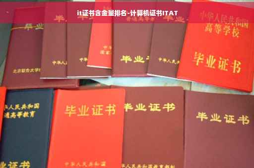 it证书含金量排名-计算机证书ITAT