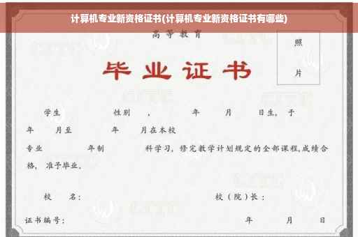 计算机专业新资格证书(计算机专业新资格证书有哪些)