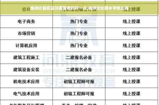 株洲计算机证书哪里考的好一点,株洲文化路中学怎么样