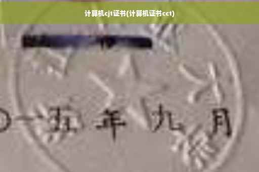 计算机cjt证书(计算机证书cct)
