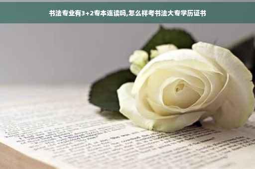 书法专业有3+2专本连读吗,怎么样考书法大专学历证书