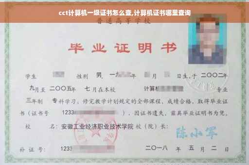 cct计算机一级证书怎么查,计算机证书哪里查询
