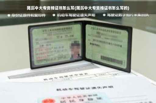 简历中大专资格证书怎么写(简历中大专资格证书怎么写的)