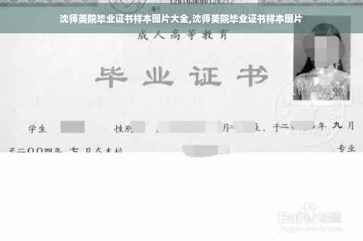 沈师美院毕业证书样本图片大全,沈师美院毕业证书样本图片