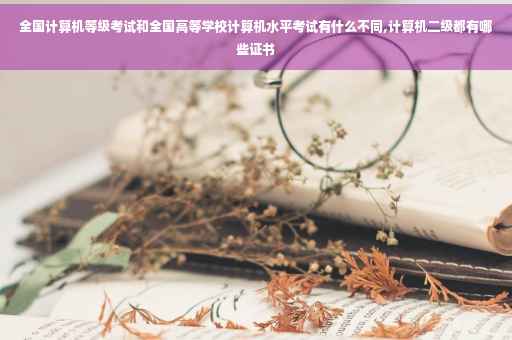 全国计算机等级考试和全国高等学校计算机水平考试有什么不同,计算机二级都有哪些证书 全国计算机等级考试和全国高等学校计算机水平考试有什么不同,计算机二级都有哪些证书